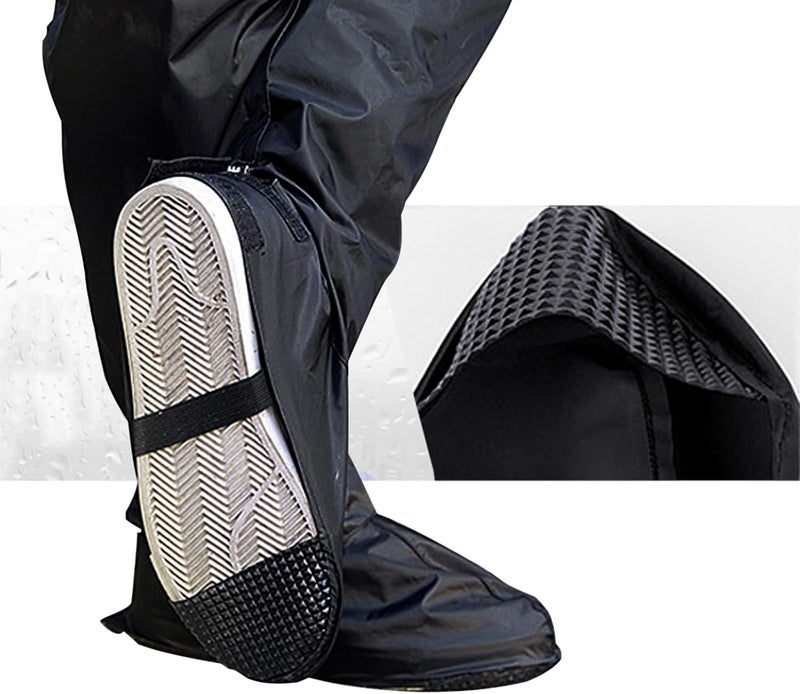 BXT Cycling Waterproof Rain Shoe Cover Over Knee Long Leg Boot Shoe Snow Gaiter Cover for Biking Motorcycle Kids Adults - Image 3